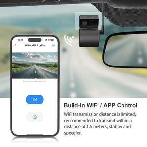 Compacte Dashcam Voiture, KAWA 1296P QHD Mini Caméra De Voiture - WDR/3D DNR avec Super Vision Nocturne, Surveillance De Stationnement 24H Et Capteur G, Nouvelle Dashcam Voiture 2025, Mini 3